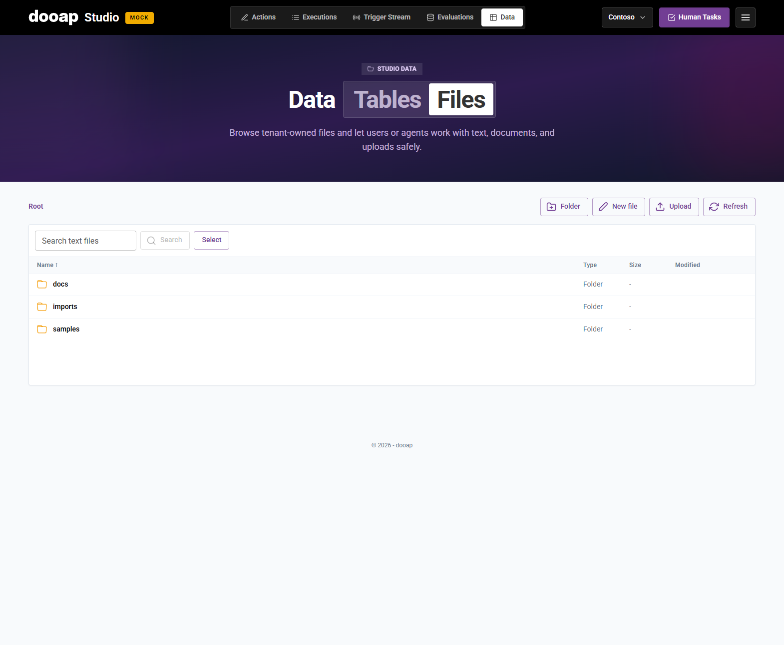 Data Files overview
