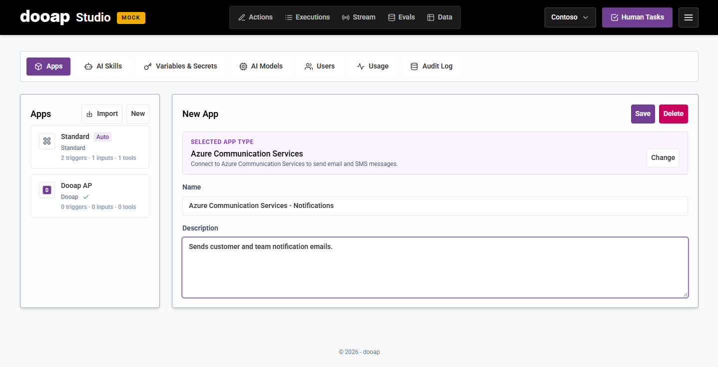 Configure an Azure Communication Services app